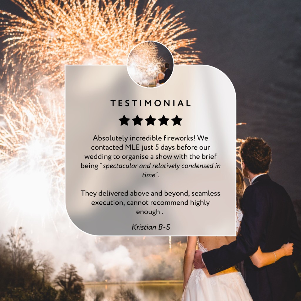 Wedding Fireworks Testimonial